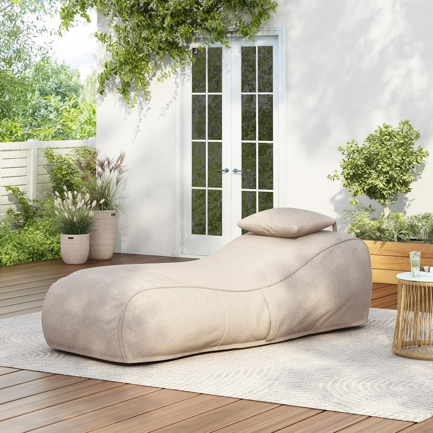 Kids Outdoor Bean Bag Chair - Morton Bean Bag Chair, Fabric Lounger