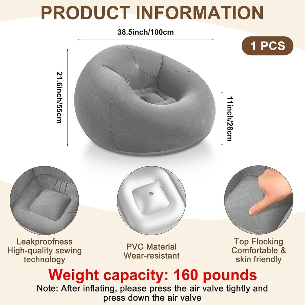 Inflatable Bean Bag Chairs, Gr - đánh giá và giá Kids Outdoor Bean Bag Chair