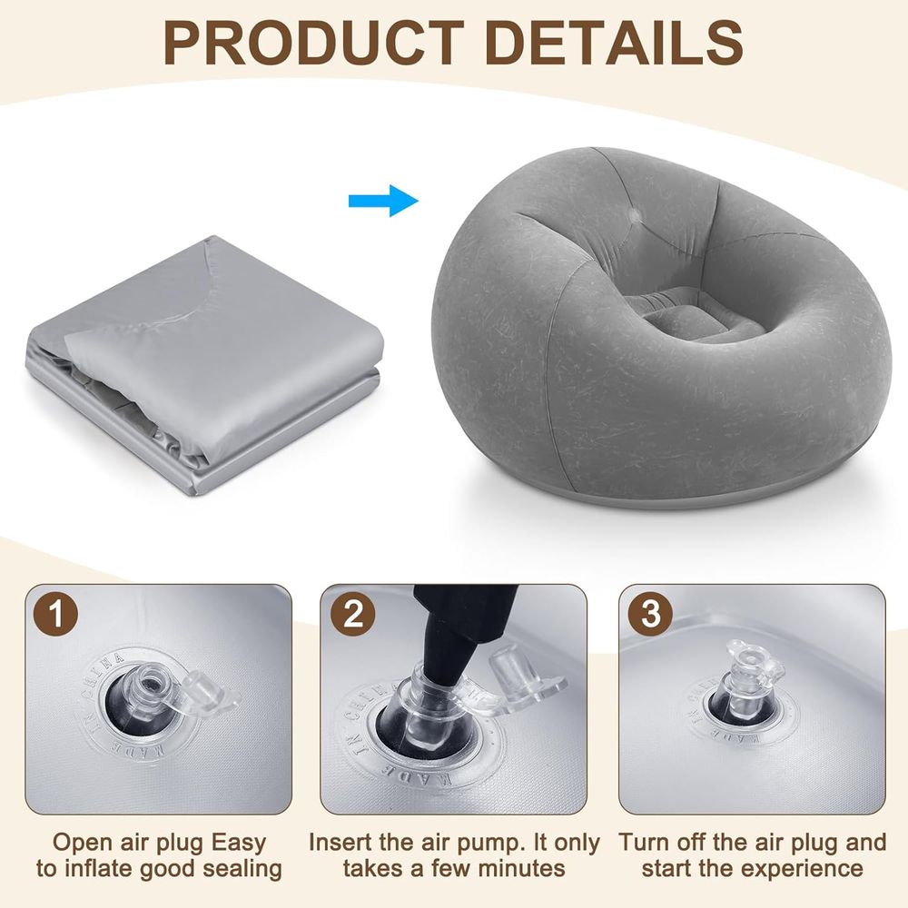 Inflatable Bean Bag Chairs, Gr - đánh giá và giá Kids Outdoor Bean Bag Chair