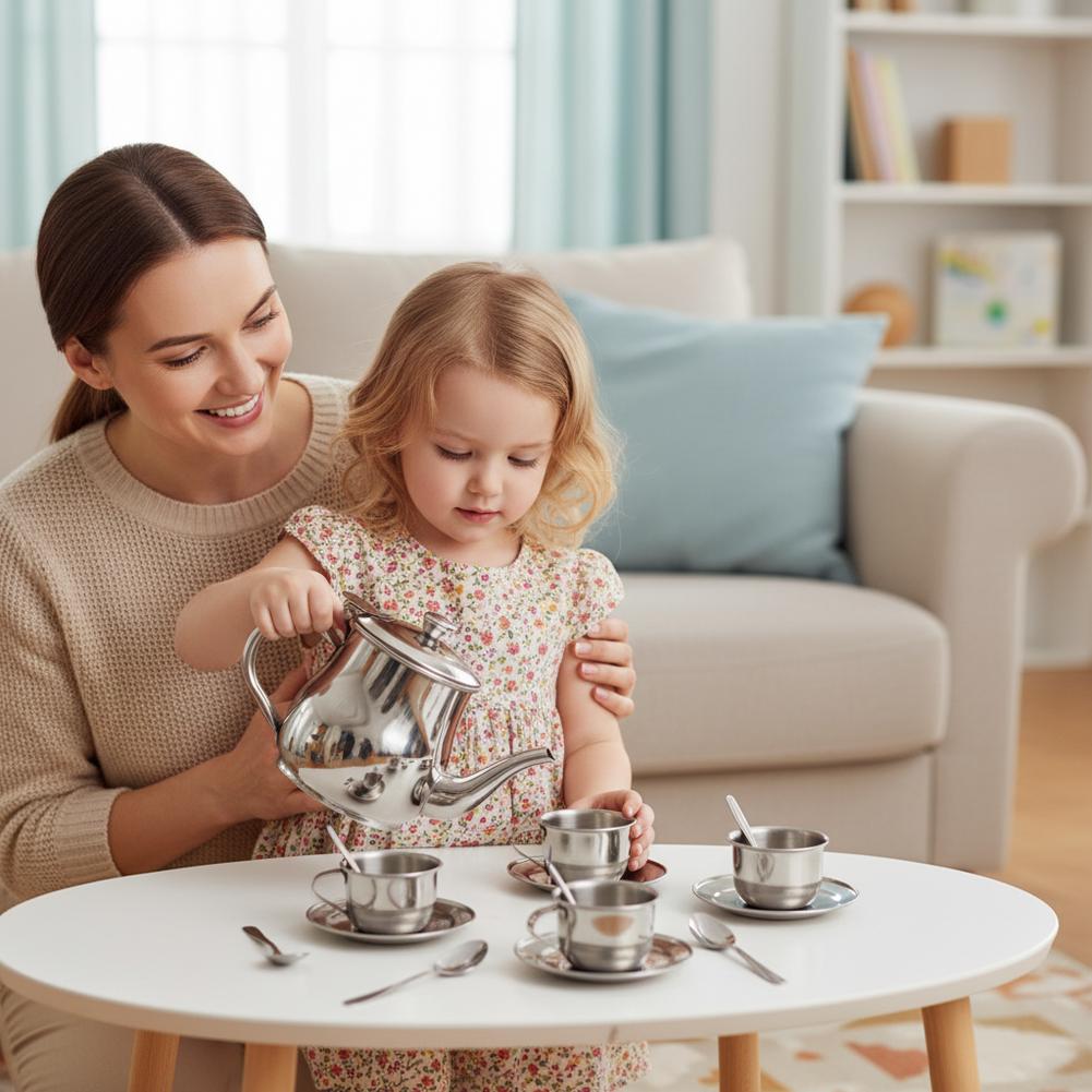 Kids Stainless Steel Tea Set T - đánh giá và giá Kids Outdoor Kitchen Diy