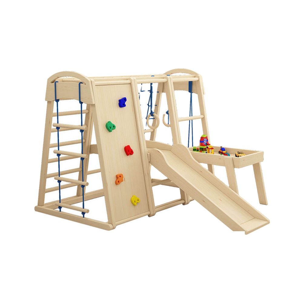 Indoor Outdoor Wooden Children - đánh giá và giá Kids Outdoor Gym Equipment