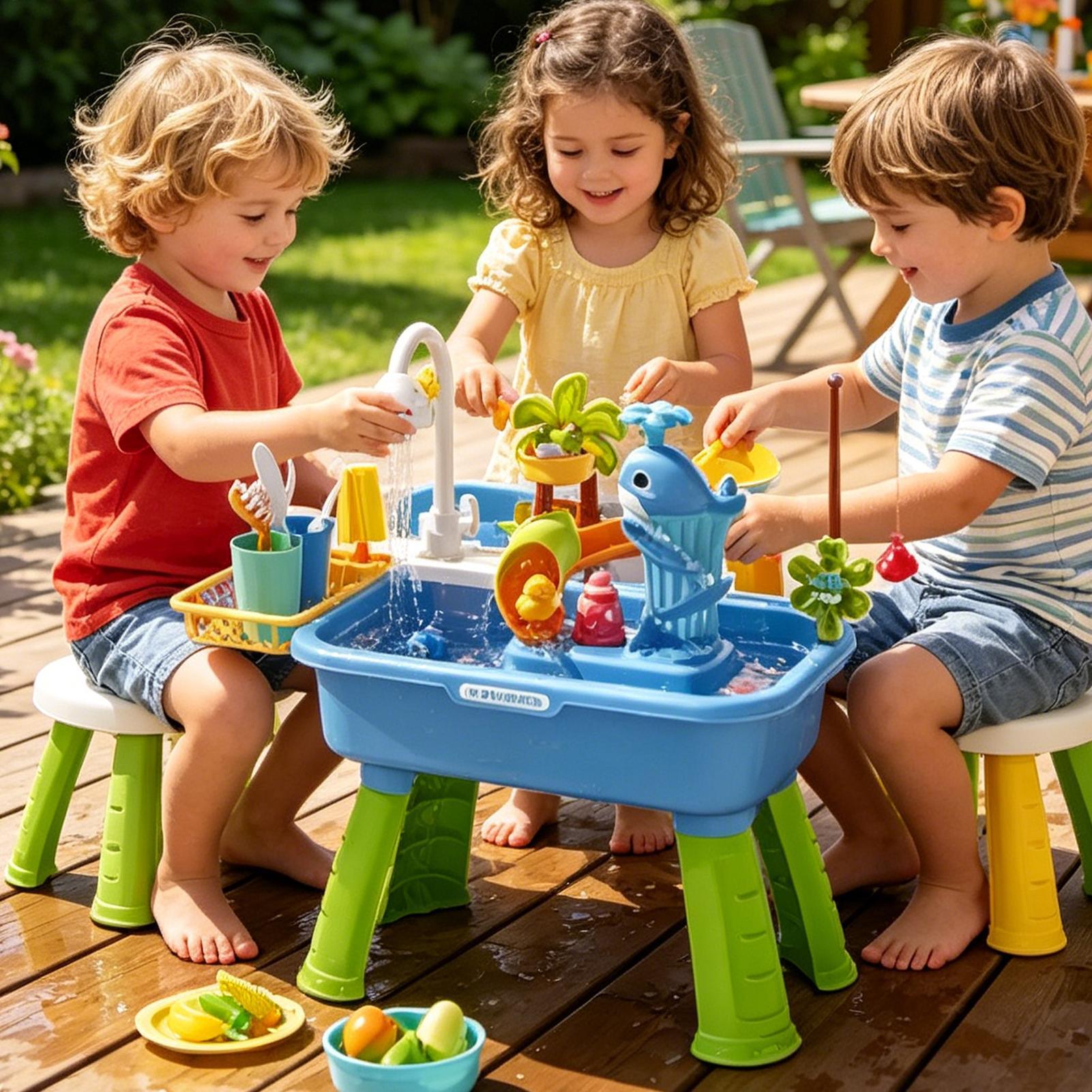 Outdoor Water Play Table for B - đánh giá và giá Kids Outdoor Sensory Table