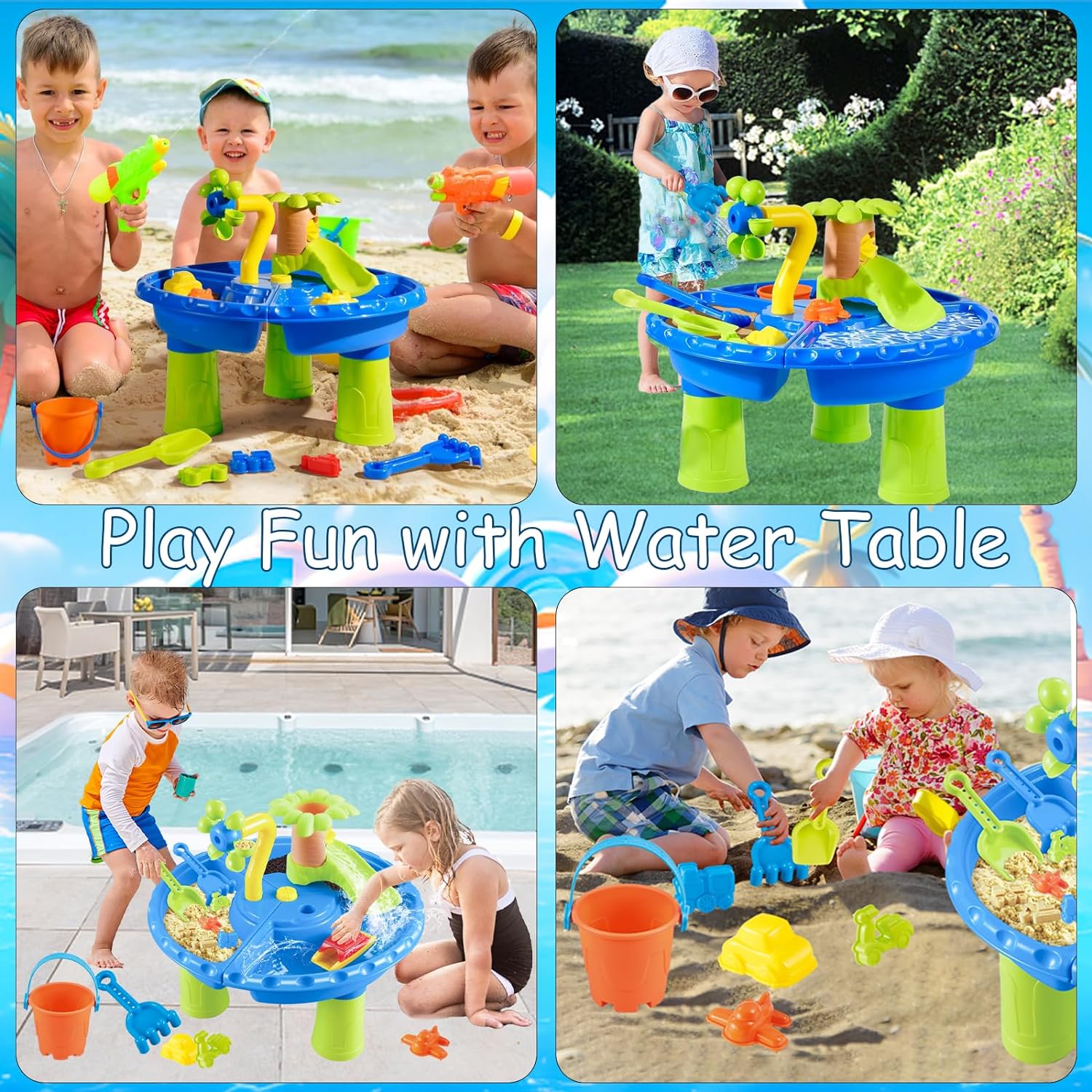 Water Table Sandbox for Kids O - đánh giá và giá Kids Outdoor Sensory Table