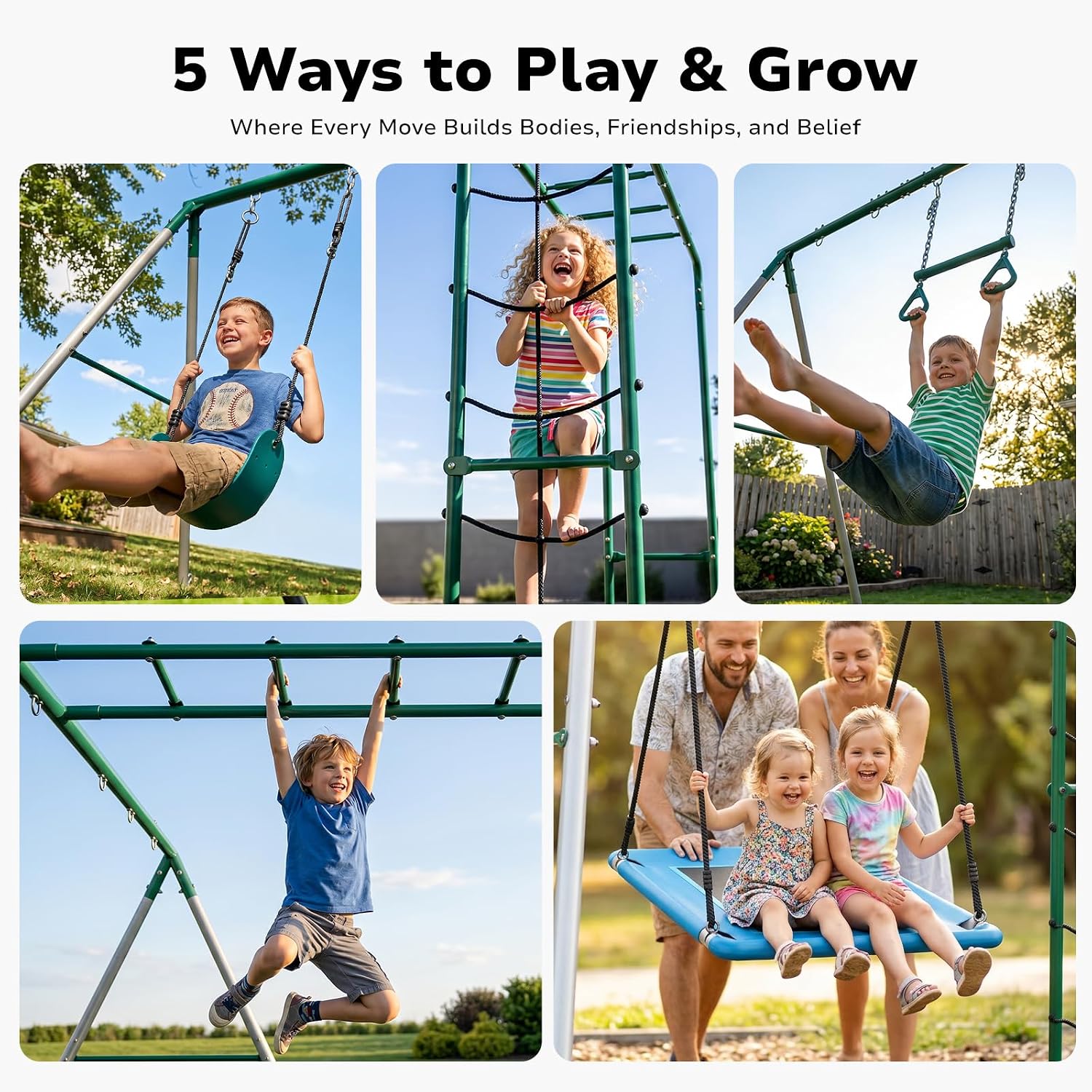 Backyard Swing Set with Monkey - đánh giá và giá Kids Outdoor Monkey Bar Set