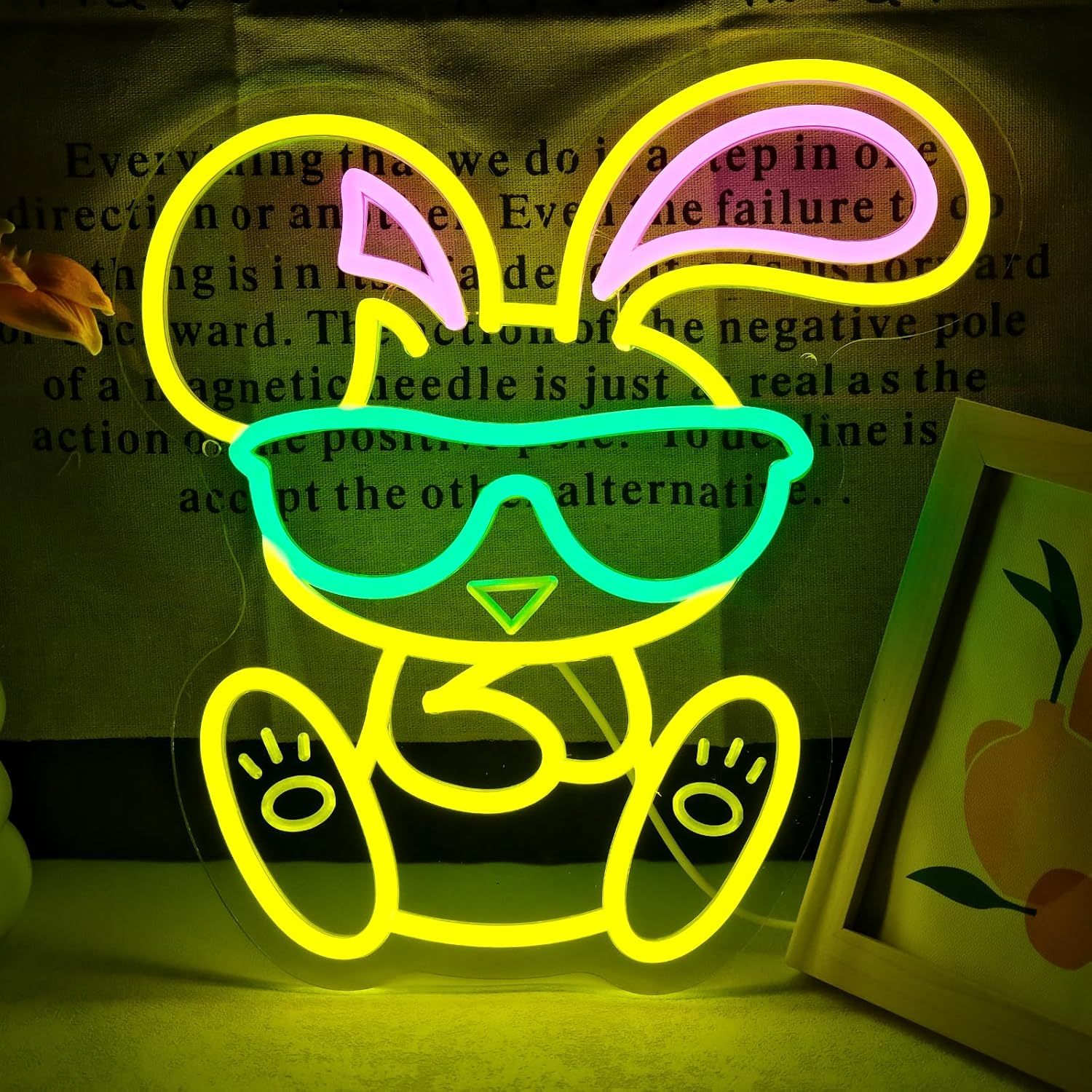 Cool Bunny Neon Sign Wearing G - đánh giá và giá Kids Outdoor Ideas