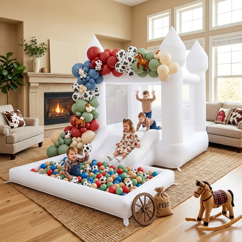 12FT Oxford Inflatable White B - đánh giá và giá Kids Outdoor Wendy House
