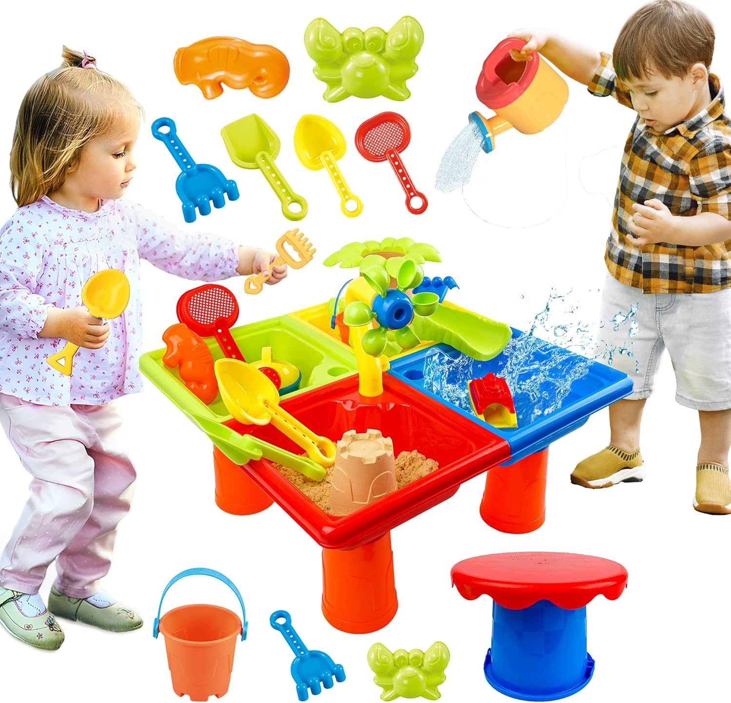 4 In 1 Kids Water and Sand Out - đánh giá và giá Kids Outdoor Sensory Table