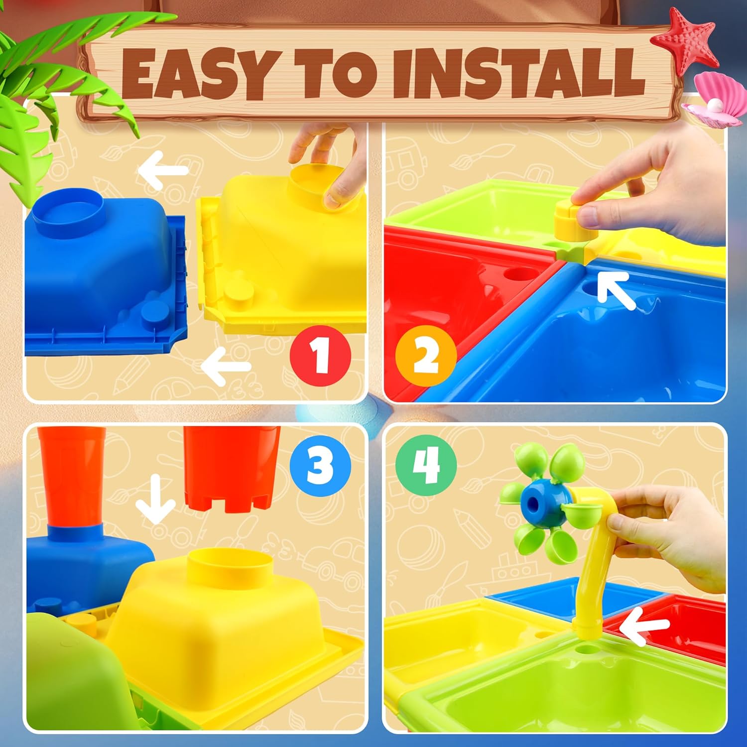 4 In 1 Kids Water and Sand Out - đánh giá và giá Kids Outdoor Sensory Table
