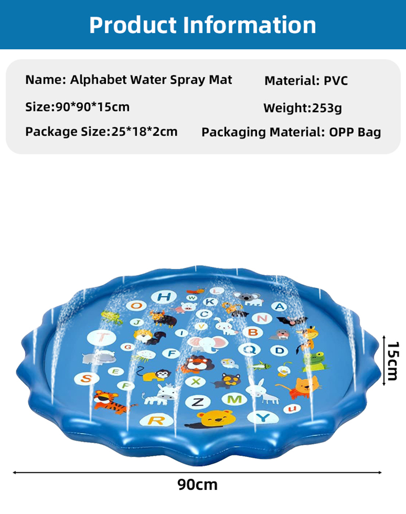 Alphabet Inflatable Water Spri - đánh giá và giá Kids Outdoor Mat