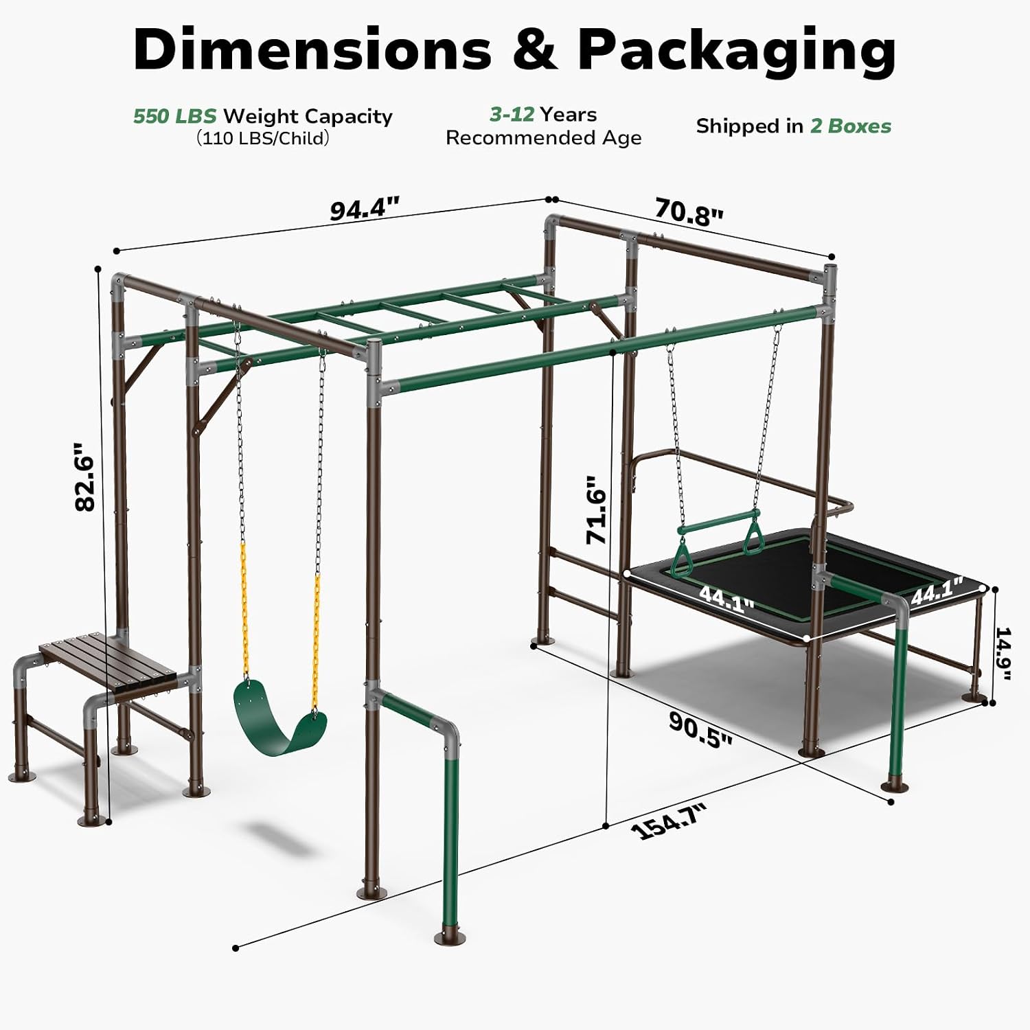 Monkey Bars Kids Outdoor Jungl - đánh giá và giá Kids Outdoor Monkey Bar Set