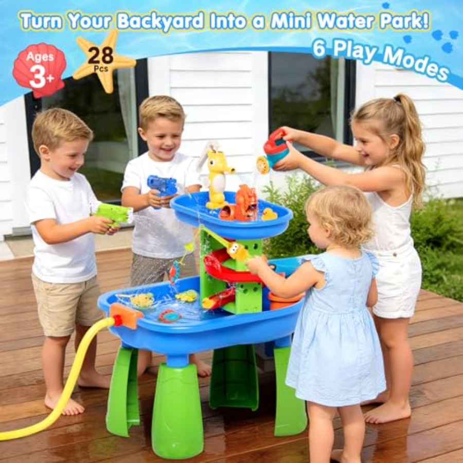 Outdoor water table for kids 3 - đánh giá và giá Kids Outdoor Sensory Table