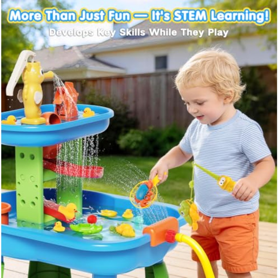 Outdoor water table for kids 3 - đánh giá và giá Kids Outdoor Sensory Table