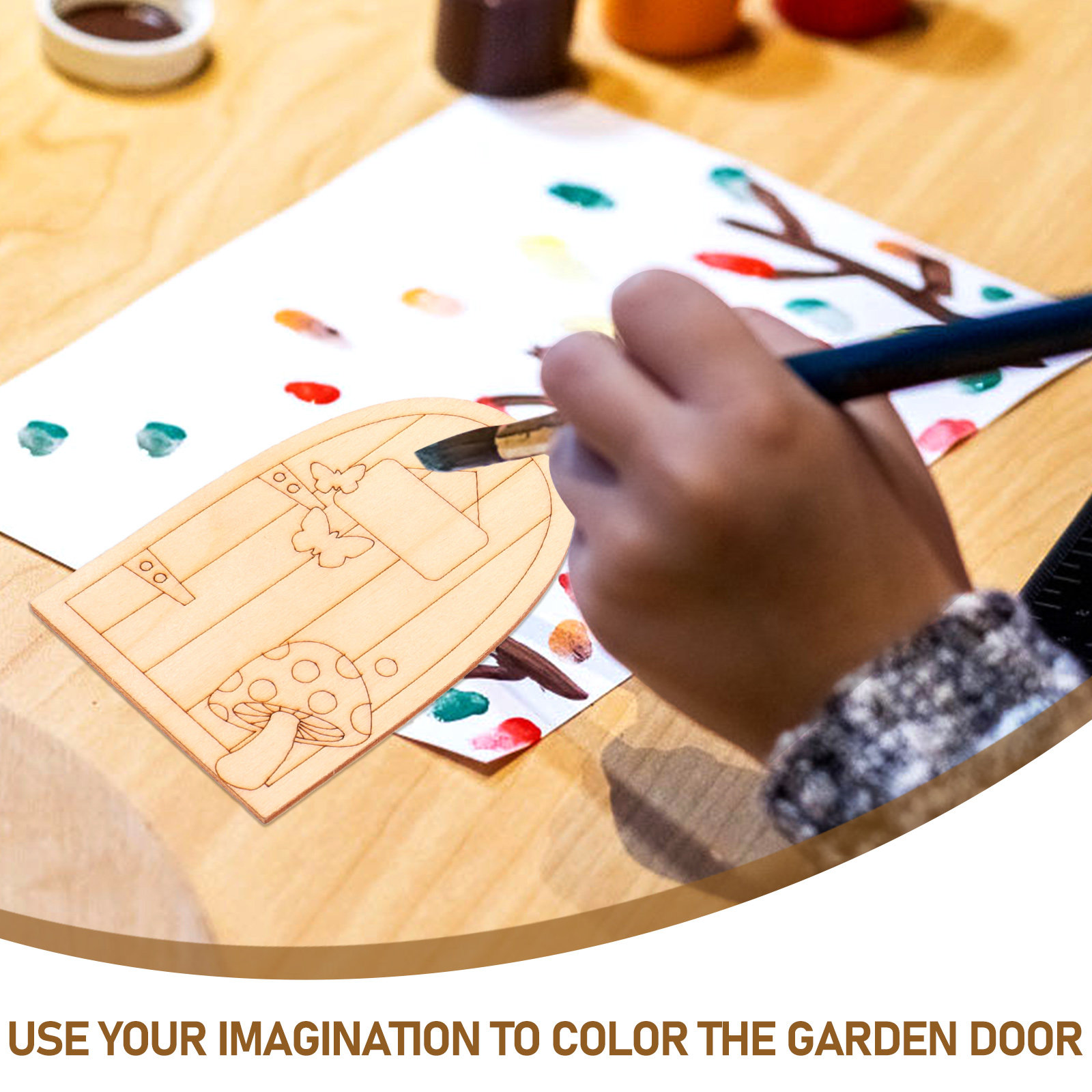 5Sets Natural Wood Fairy Door  - đánh giá và giá Kids Outdoor Fairy Garden