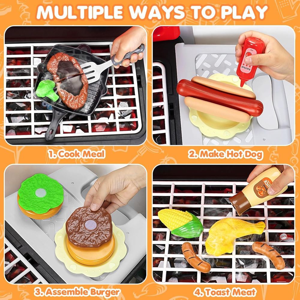 Kids Play Kitchen Toys, BBQ Gr - đánh giá và giá Kids Outdoor Grill