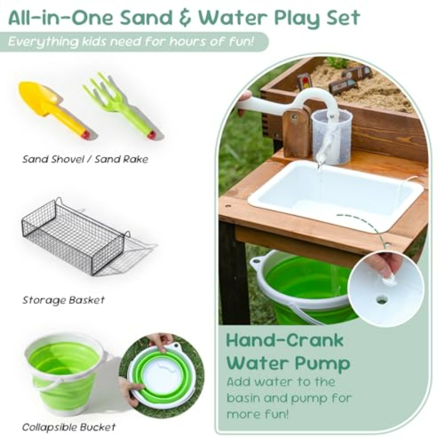 Outdoor wooden sand table for  - đánh giá và giá Kids Outdoor Sensory Table