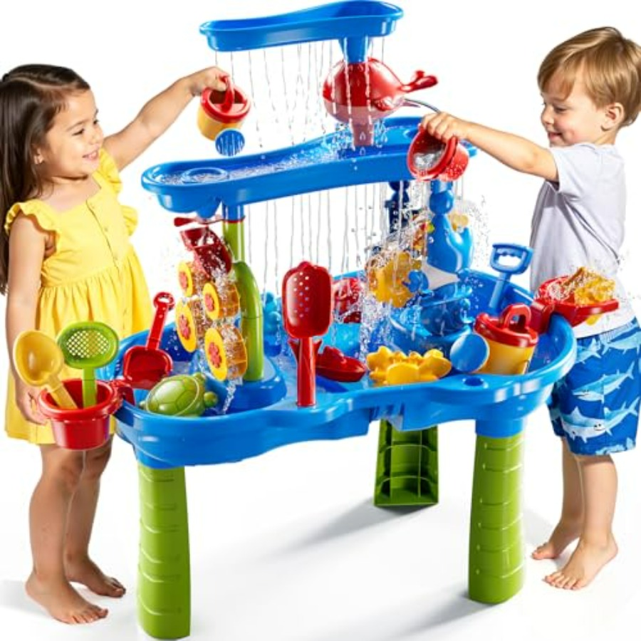 Outdoor 3-tier sensory play ta - đánh giá và giá Kids Outdoor Sensory Table
