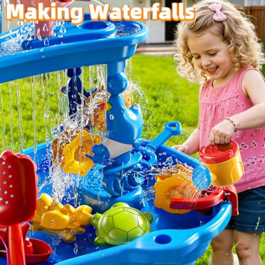 Outdoor 3-tier sensory play ta - đánh giá và giá Kids Outdoor Sensory Table