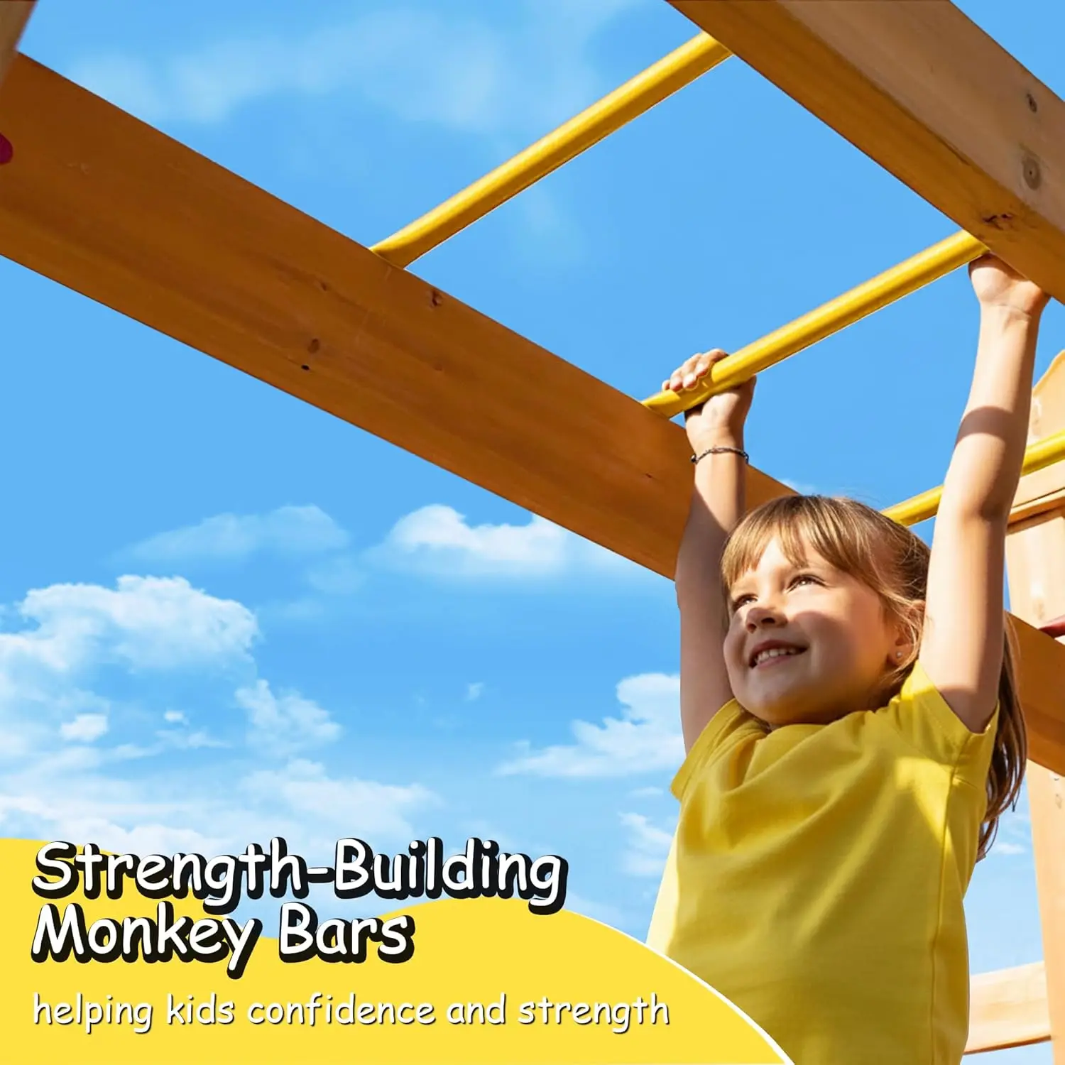 Wooden Swing Sets for Backyard - đánh giá và giá Kids Outdoor Monkey Bar Set